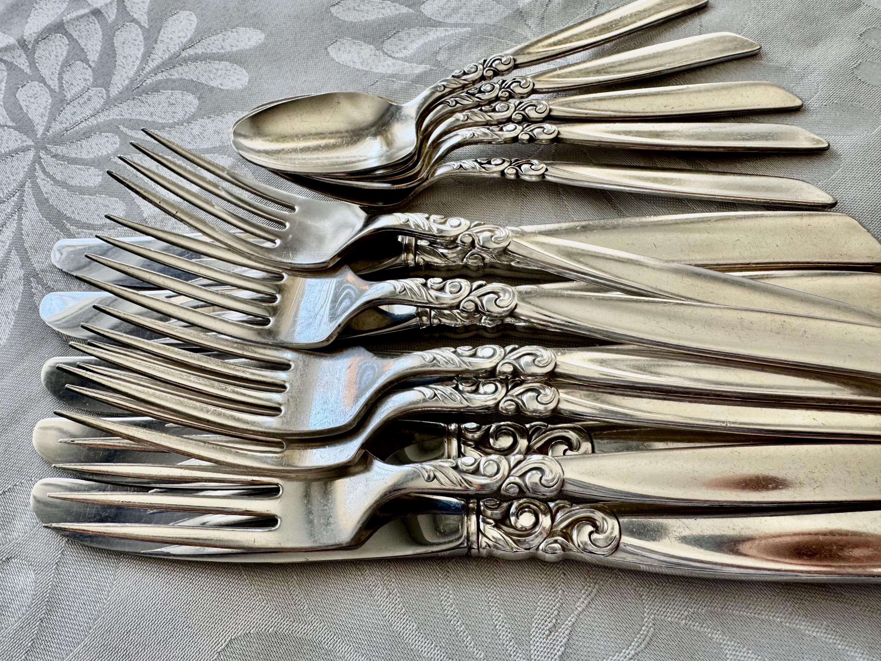 Vintage South Seas Community Silverplate Flatware Set (47 items) – Full Set for 6 Persons (Mid-Century)