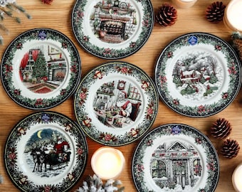 Vintage Style Transferware - Dinner Plates 11” - Royal Stafford