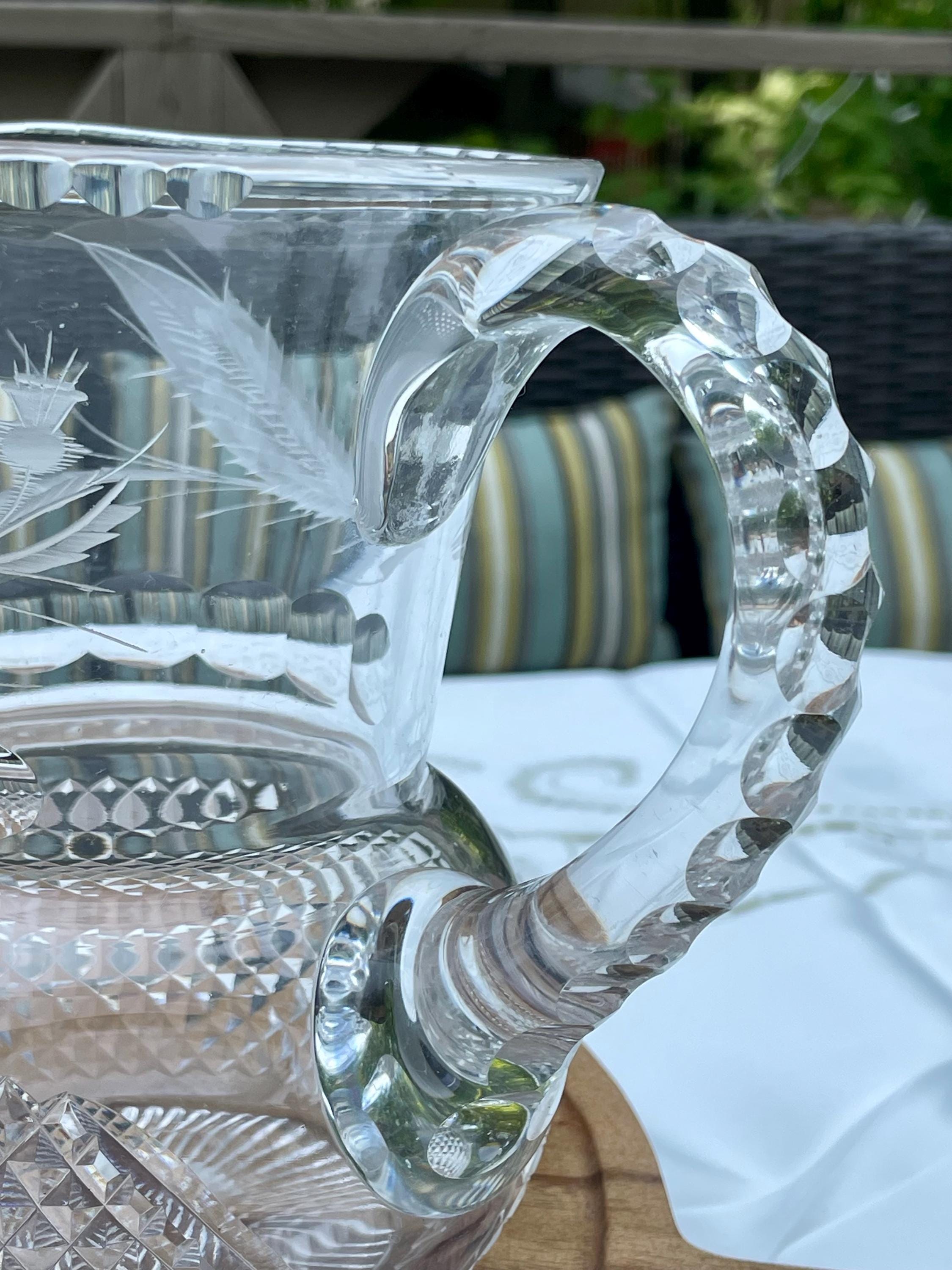 Vintage Heavy Crystal Glass Pitchers – Choose Your Size & Style