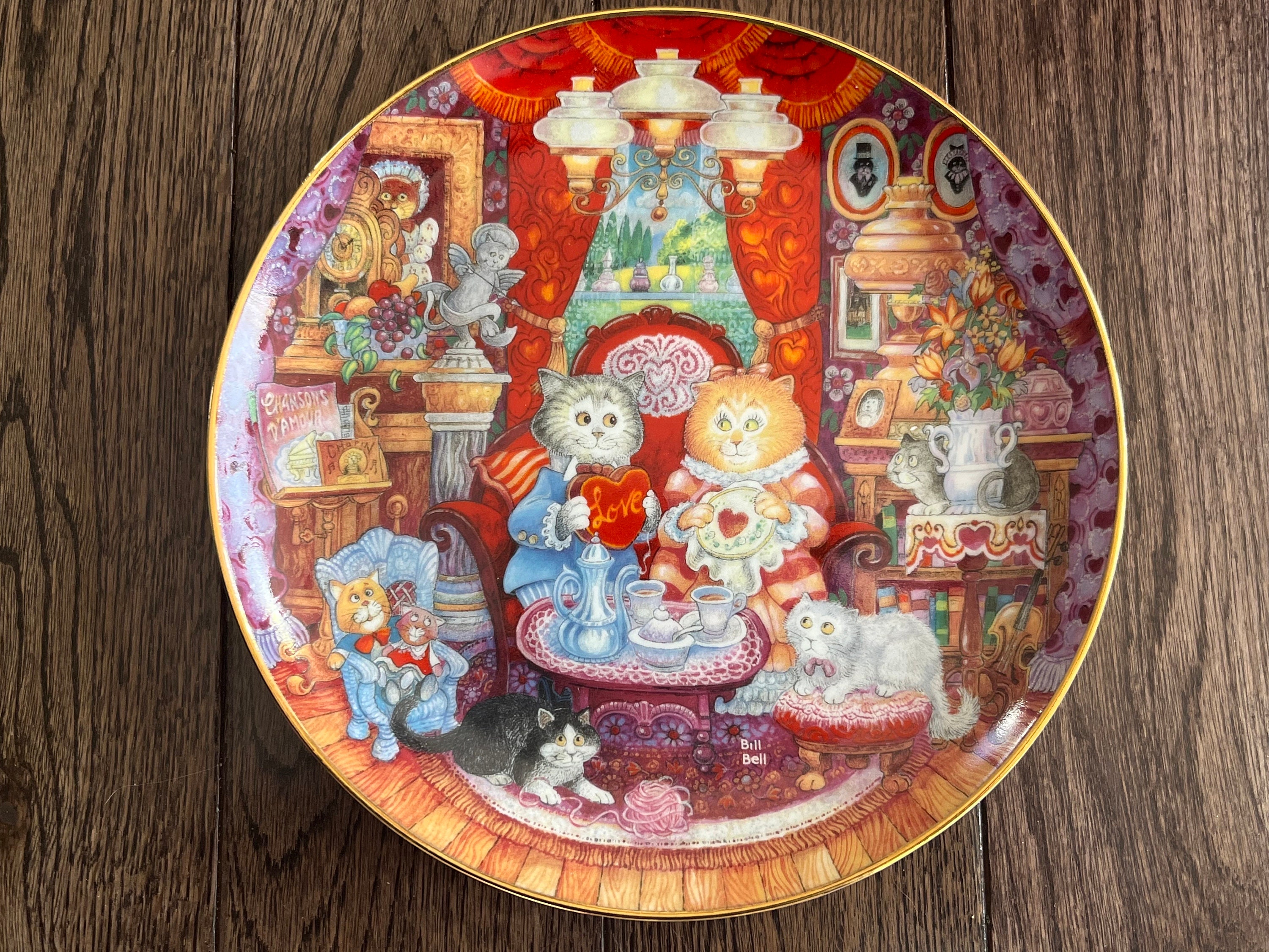 Franklin Mint Heirloom - Super Bright and Fun Decor - Decorative Plates 8” - Christmas, Easter & Valentines