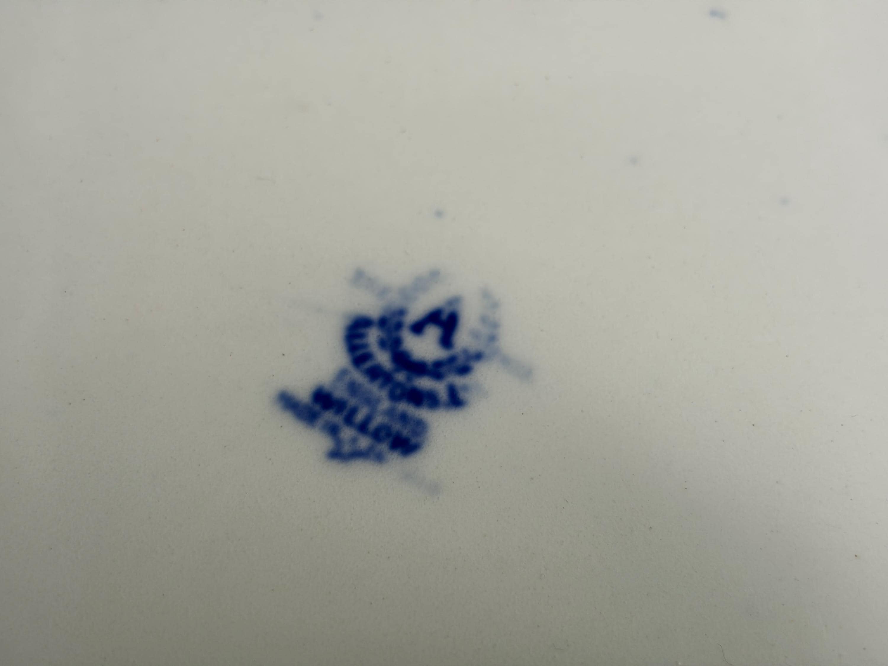 Antique or Vintage Blue White Transferware Platters | W. Ridgway Blue Willow 1912–1927, Royal Grafton Bone China, Wood & Sons England