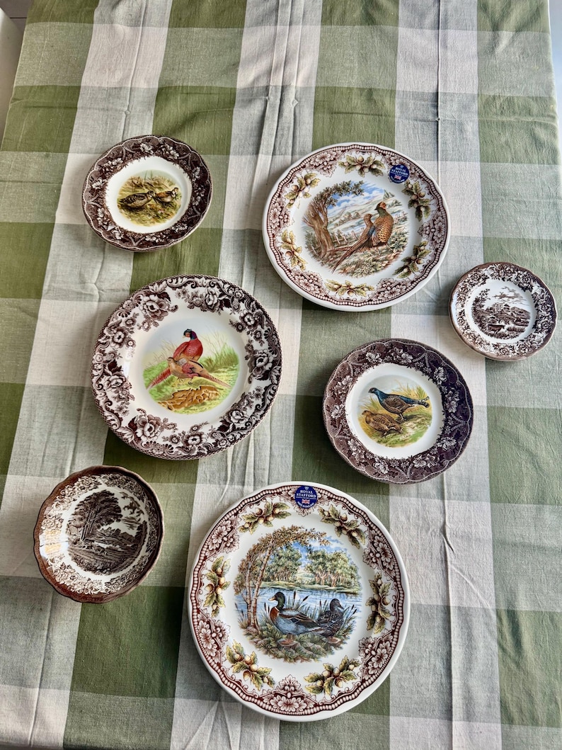 Exquisite Vintage English Animal Collection Plates – Wall Gallery Set of 7 image 2
