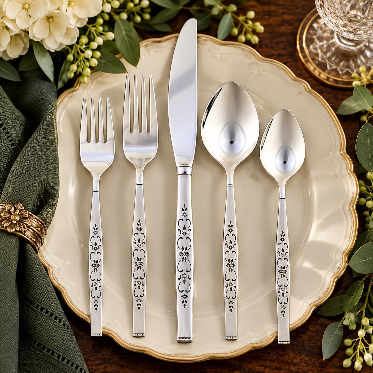 Oneida Spanada Stainless Flatware – Custom Set Options – Discontinued 1990s Pattern — Made in USA