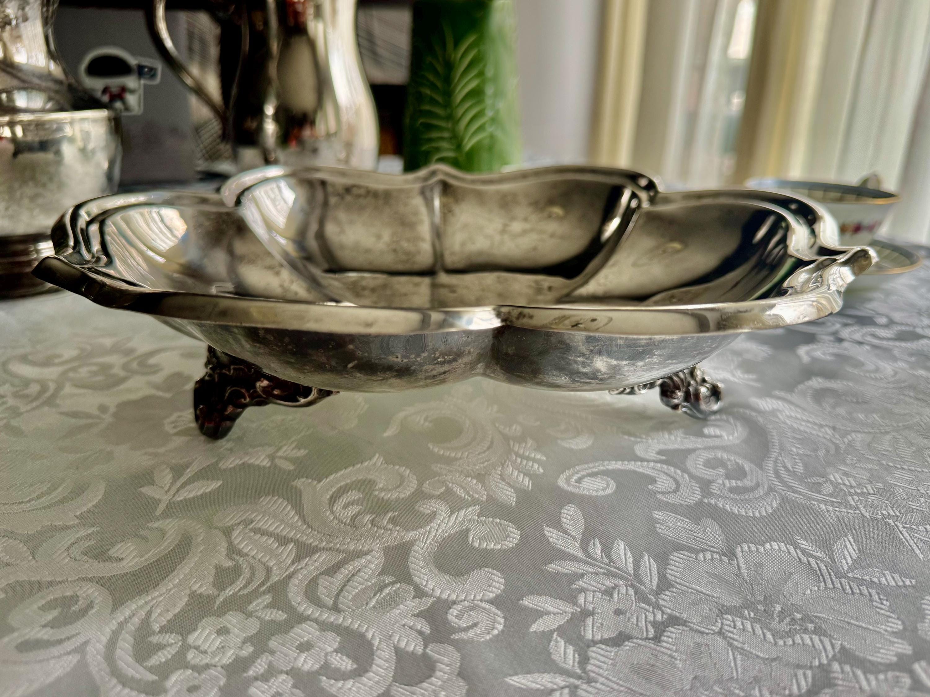 Ornate Viking Plate Footed Fruit Bowl – 12” Wide –  Made in Canada