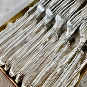 Vintage German Silverplate Flatware Set for 6 – Pierre Alain Box image 10