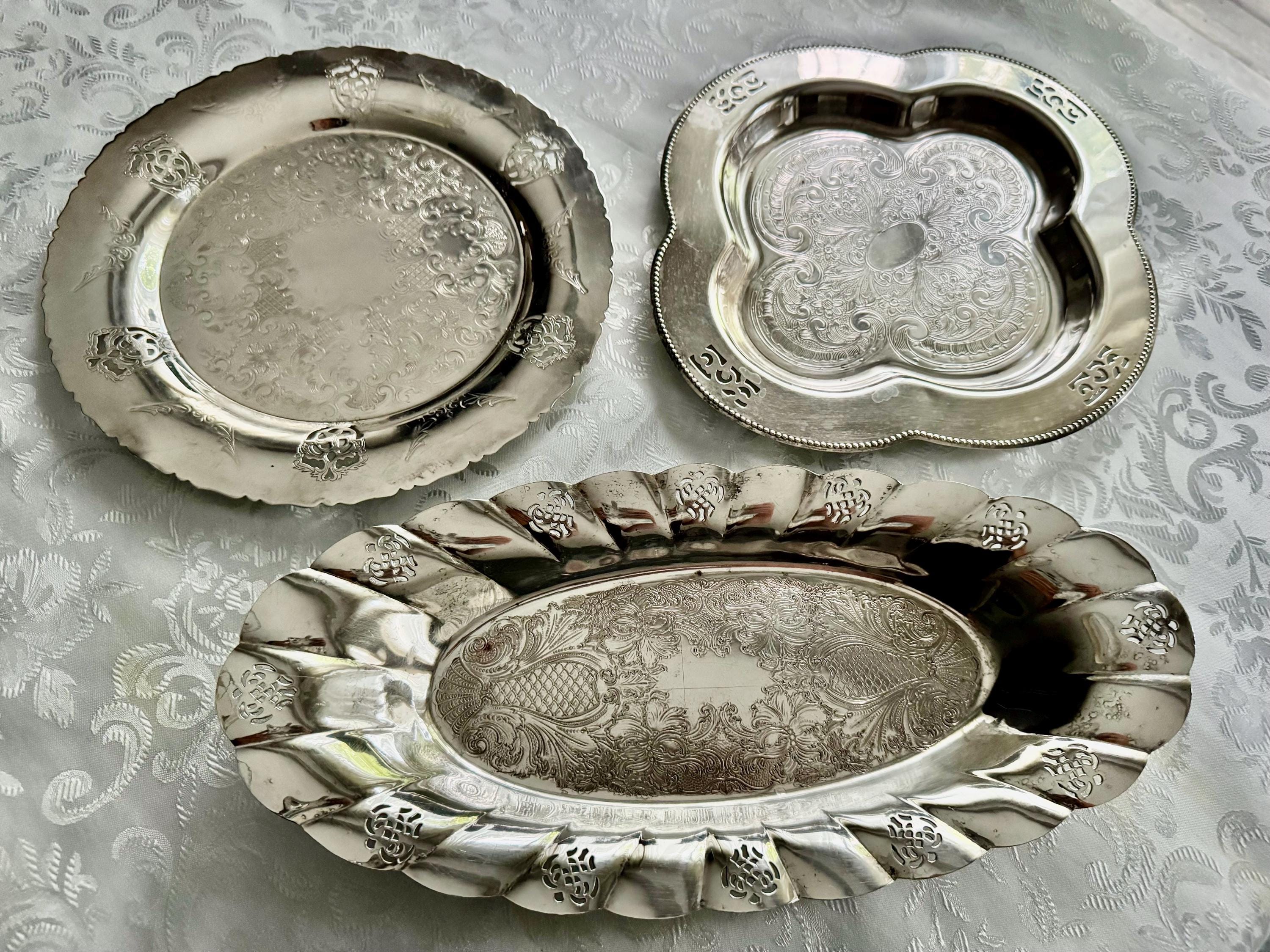 Vintage Canadian Silverplated Perforated Trays – Variety of Designs – Made in Canada – Sold Individually