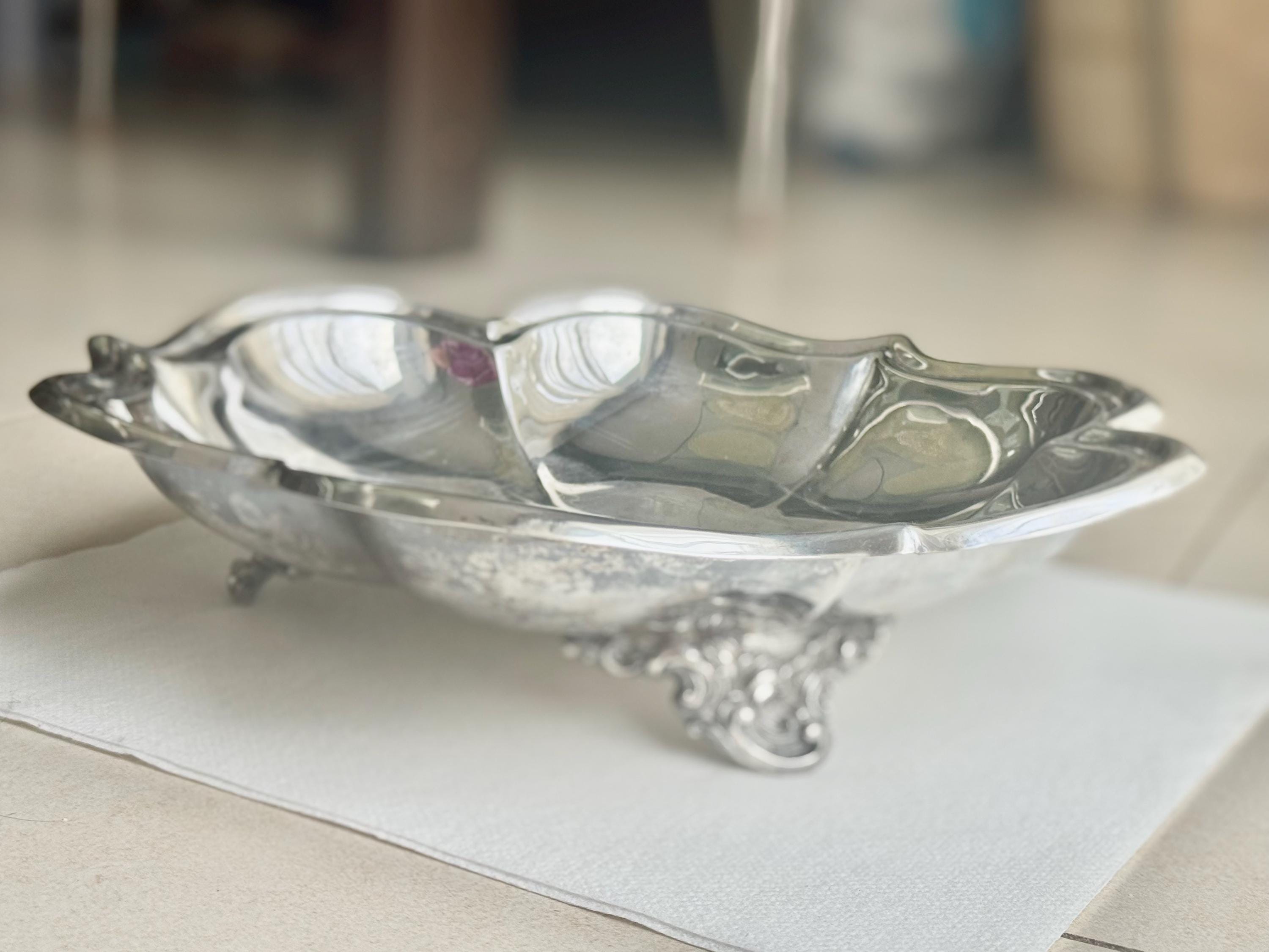 Ornate Viking Plate Footed Fruit Bowl – 12” Wide –  Made in Canada