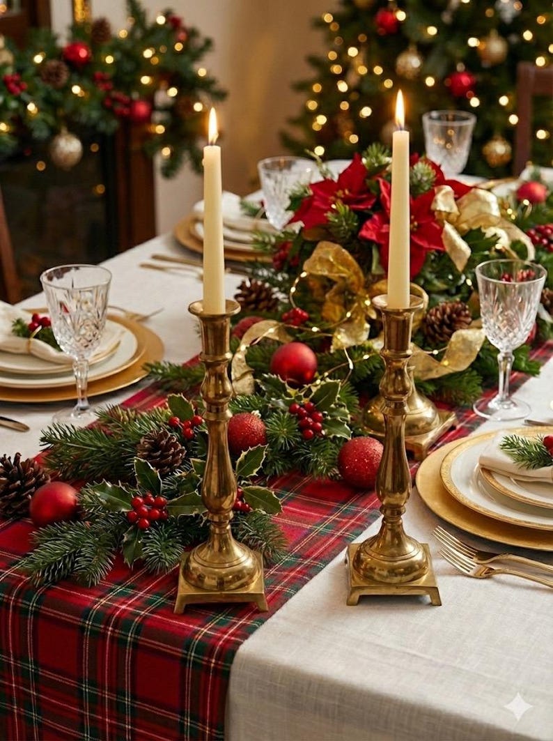 Vintage Brass Candle Holder Collection — Sold in Pairs or Standalone Candelabras 1. Large Pair 13”