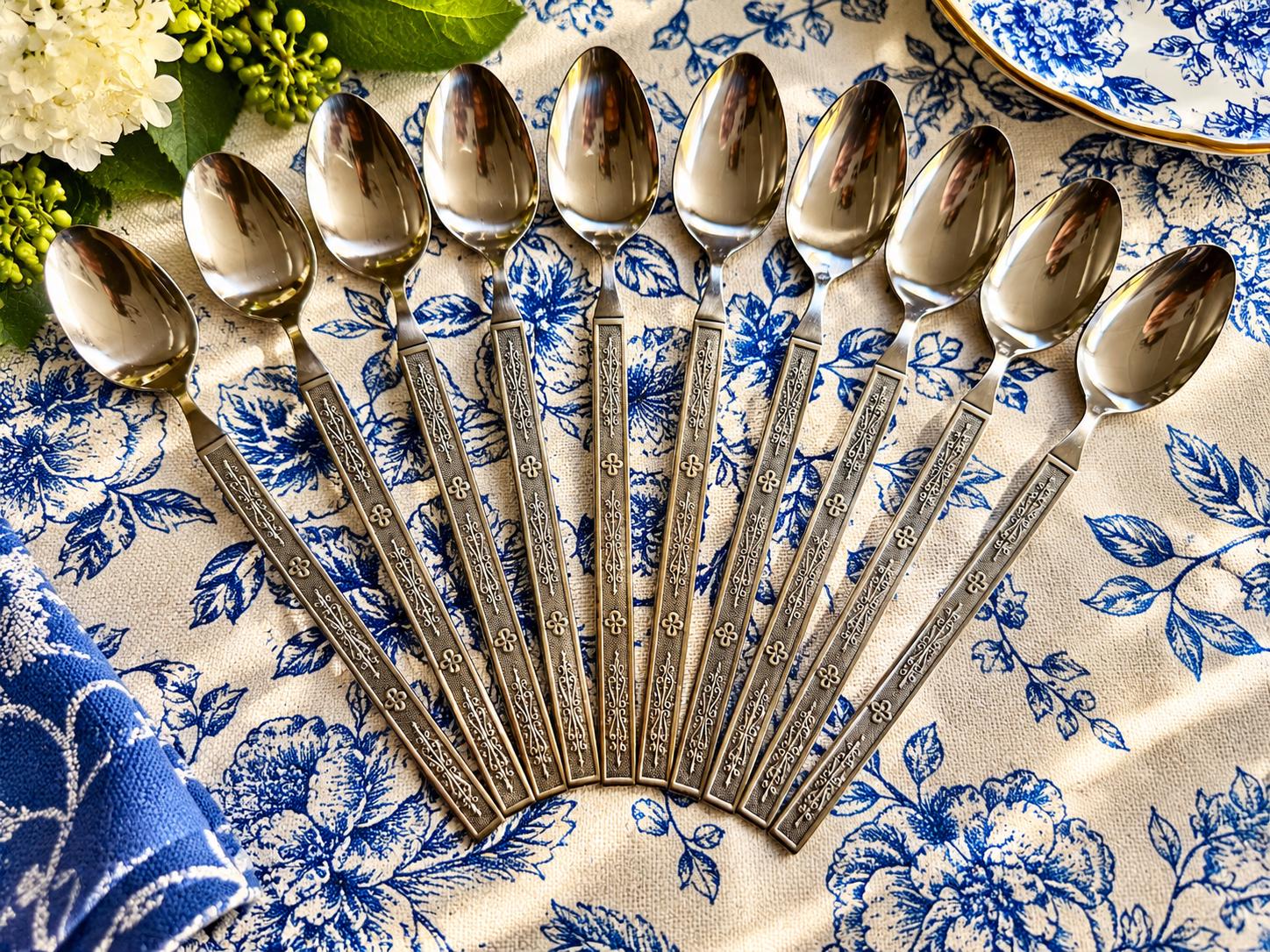 Vintage National Stainless Kashmir Flatware, Japan 1960s Mid Century Cutlery, Custom Sets and Serving Pieces