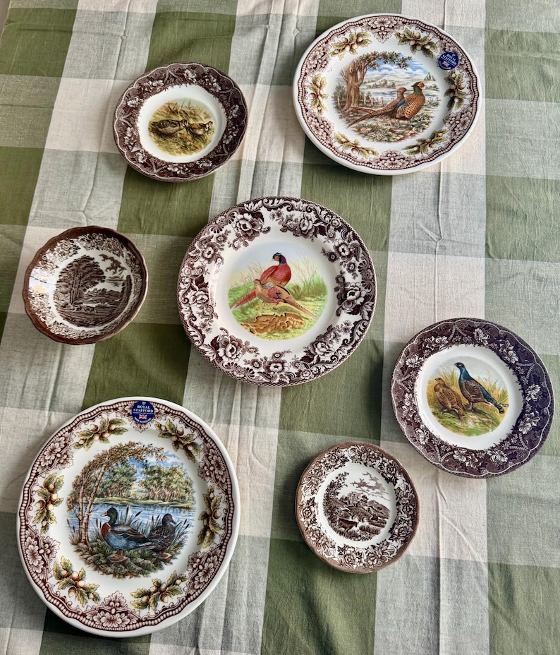 Exquisite Vintage English Animal Collection Plates – Wall Gallery Set of 7 image 14