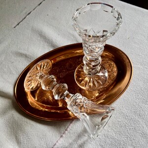 Pair of Vintage Cut Crystal Candlesticks – Likely Waterford bild 8
