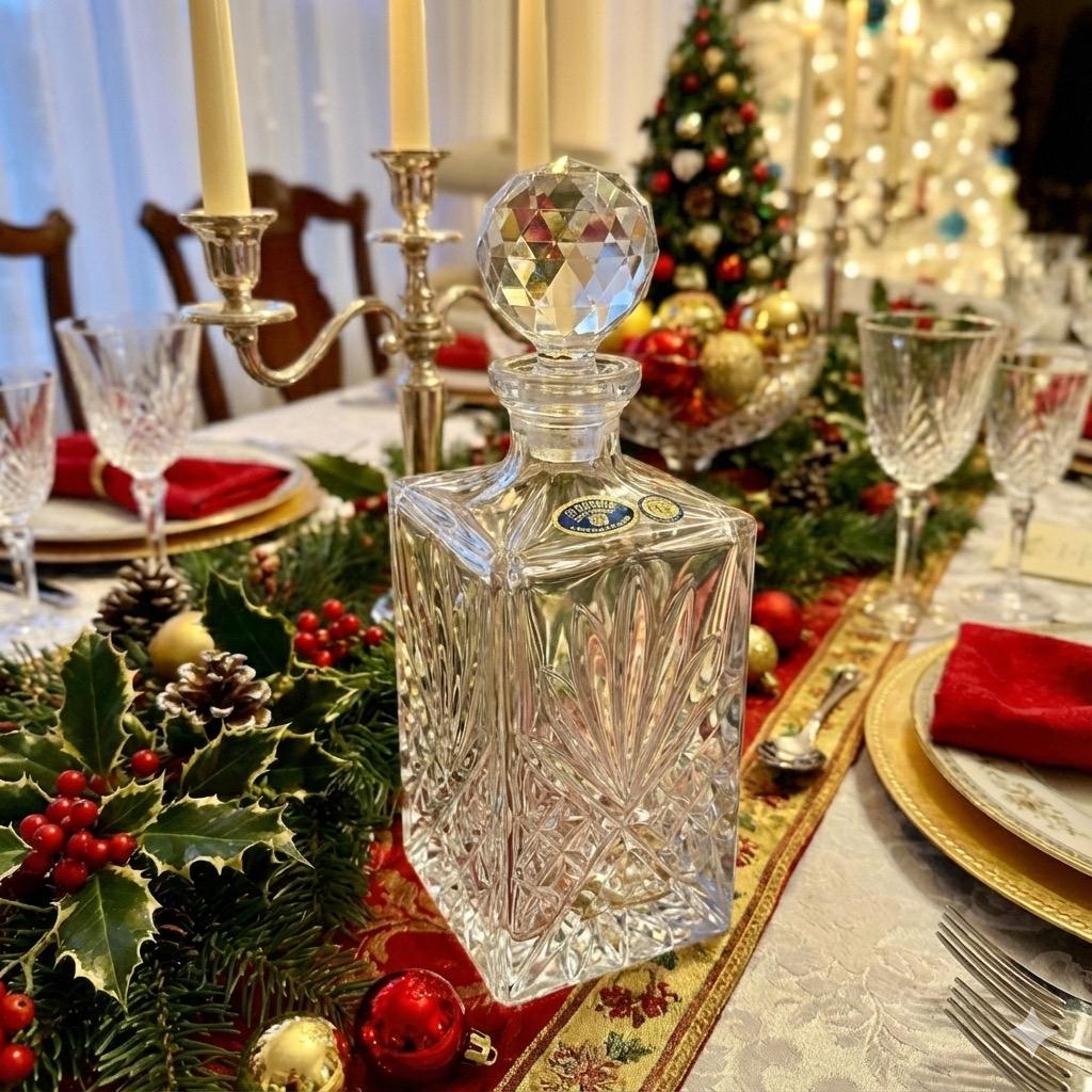 Vintage Crystal Decanters — Two Elegant Styles Available