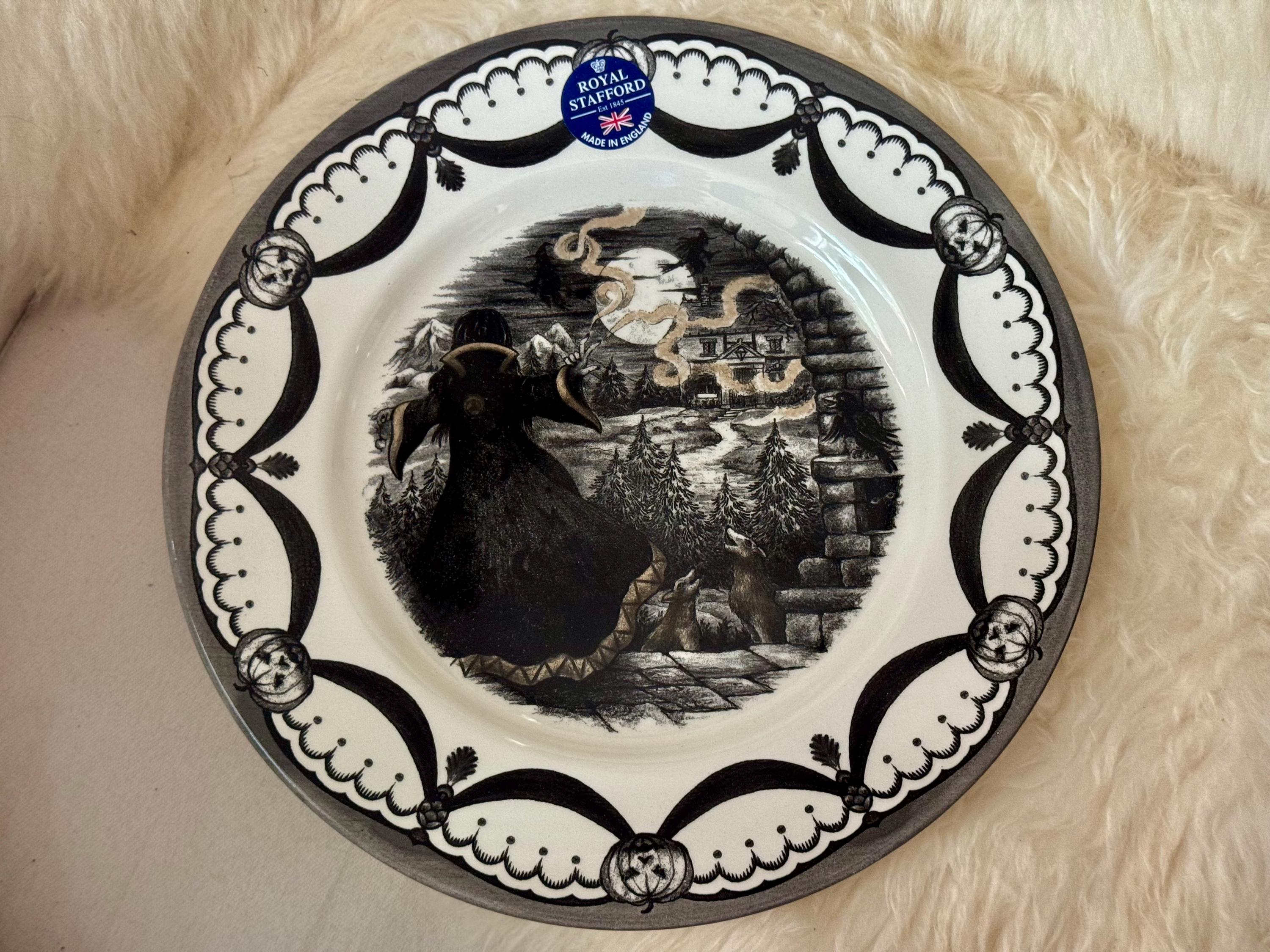 Halloween Dinner Plate: Royal Stafford England Wicked Witches