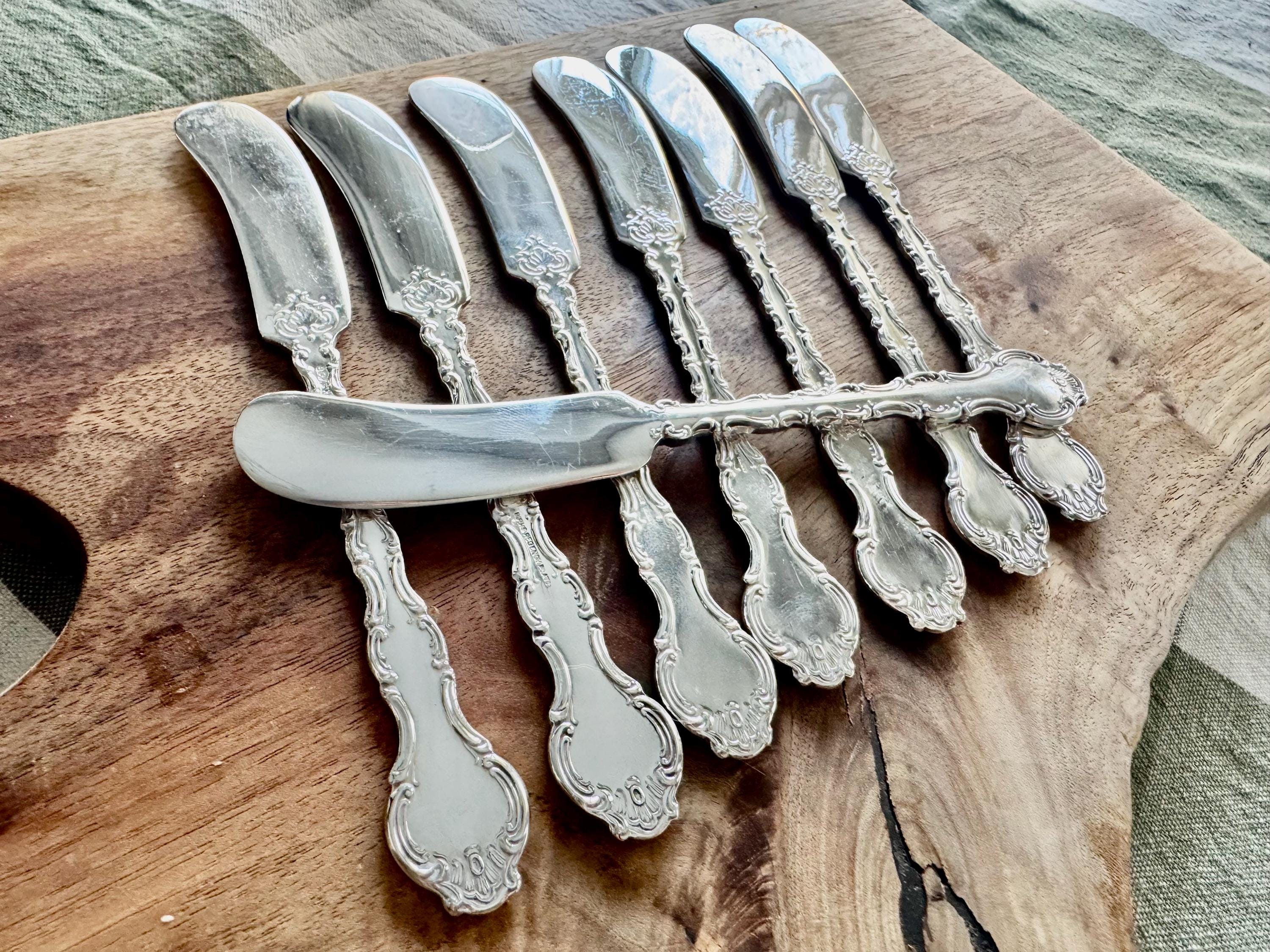 Vintage Silverplate Spreaders — Birks Regency "Louis De France" Silverware — Set of 8