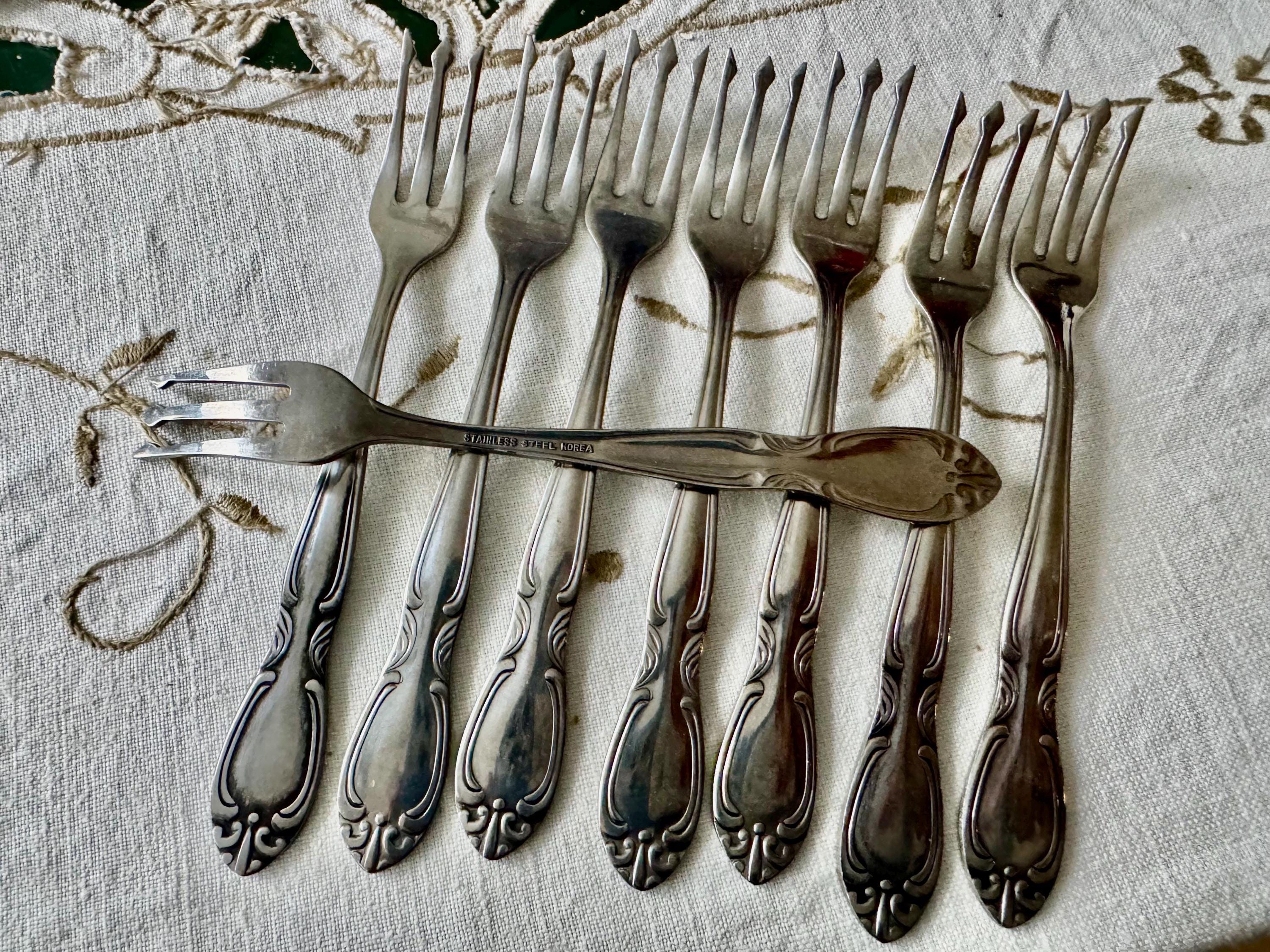 Vintage Stainless Hors d’Oeuvres Forks – 6 Styles Cocktail Appetizer Fork Sets