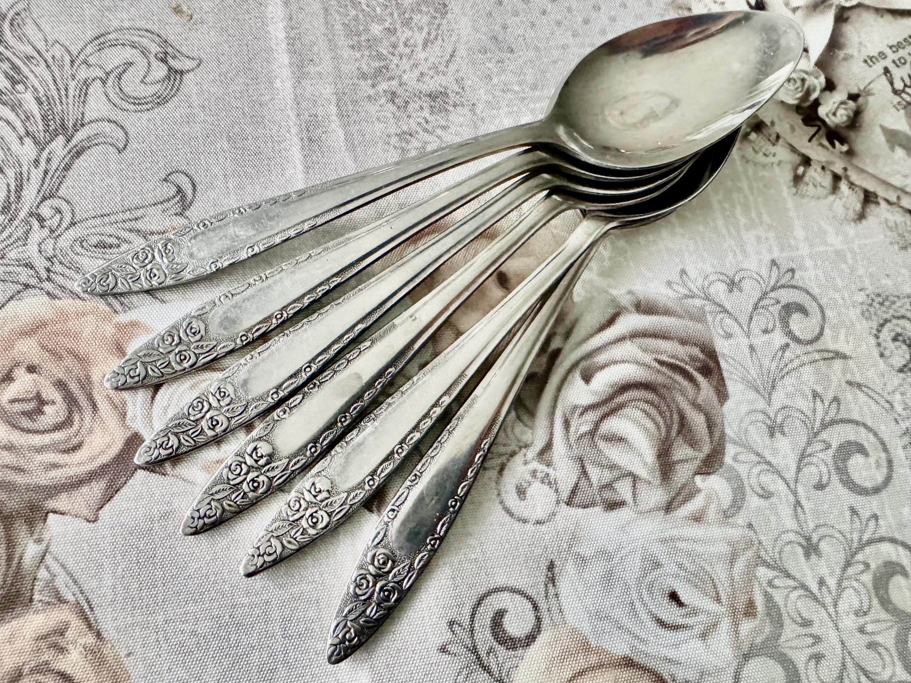 Vintage NASCO “Mariana / Jasmin” Stainless Flatware Collection – Floral Roses Pattern Korea