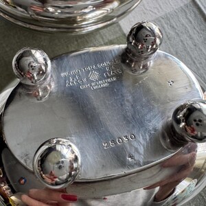 Vintage Silverplate Tea Accessories – English Toast Rack, Teabag Holder, Creamer & Sugar image 12