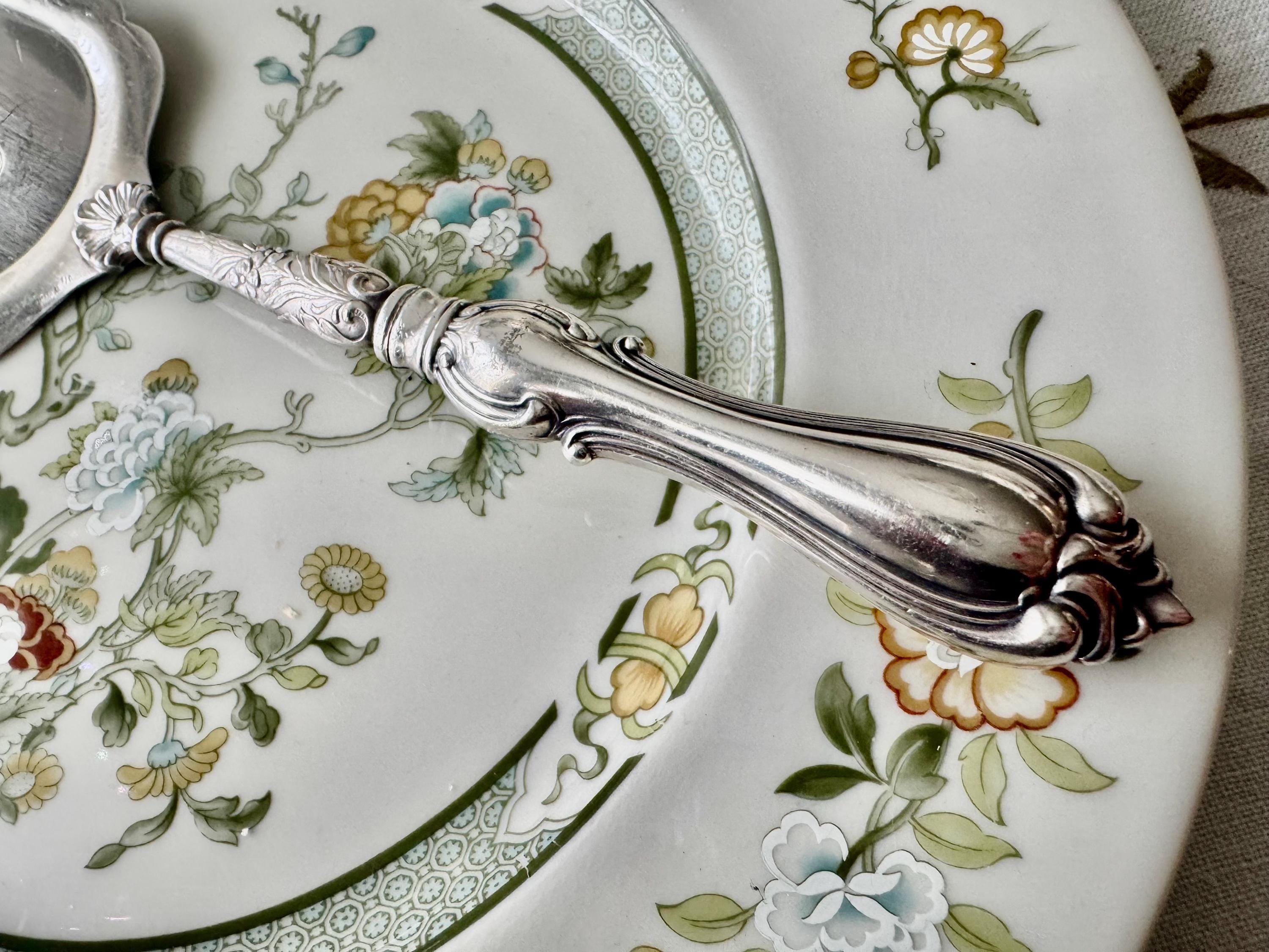 Antique WMF German Silverplate Cake Server – Ornate Engraved Serving Slice