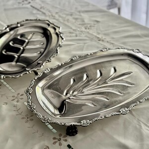 Elegant Vintage Silverplate Meat Trays – Footed – Ornate & Functional – Sold Individually bild 7
