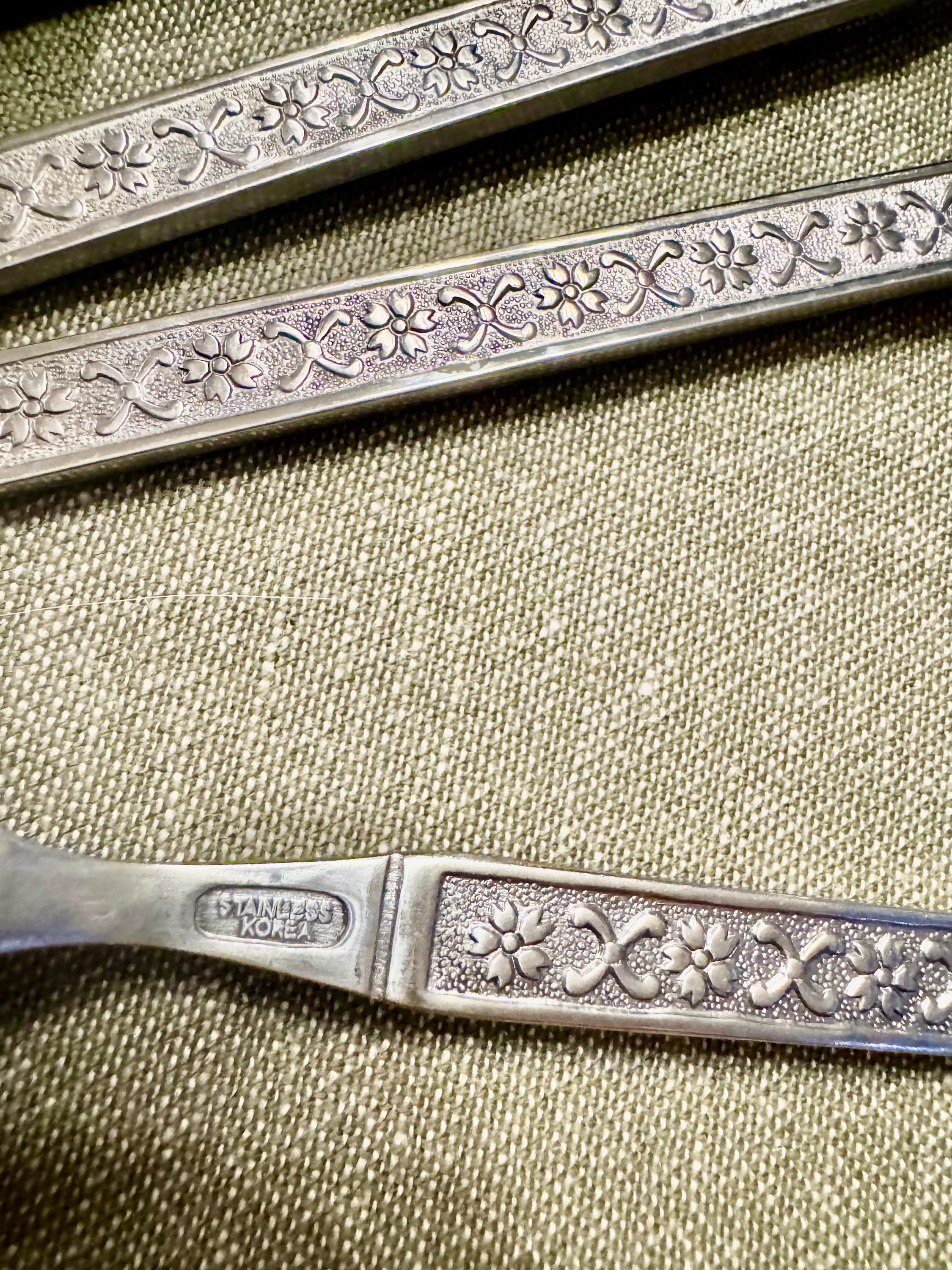 Elegant Vintage Stainless Iced Tea or Cocktail Spoons — Japan or Korea — Long Handle