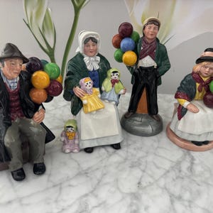 Royal Doulton Balloon Sellers Figurines, Hand-Painted English Porcelain, Vintage Collectible image 9