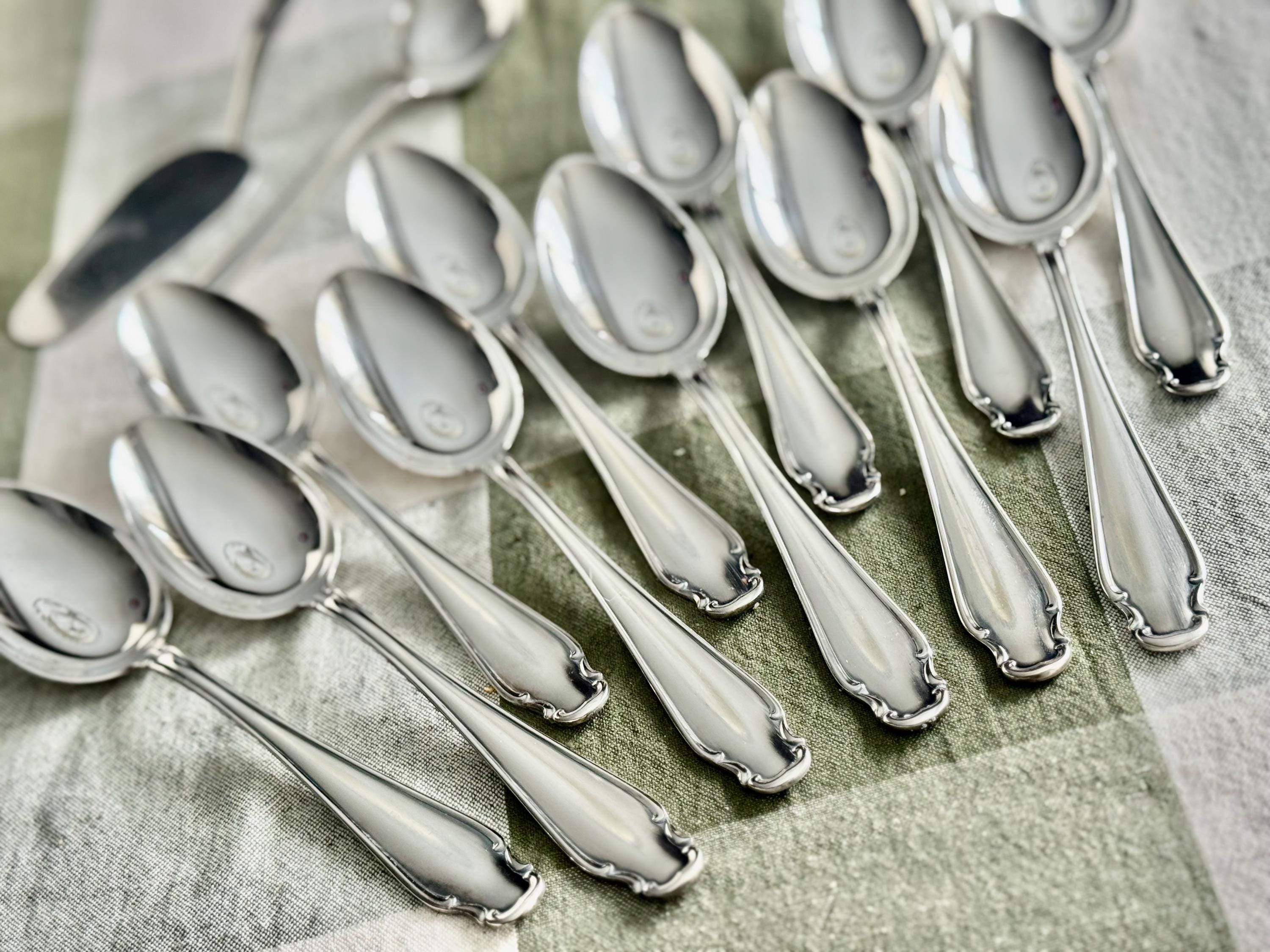 Rostfrei Solingen Silverplate Flatware – Complete Service for 11 + Extras – Germany