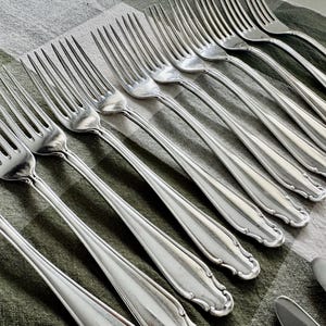 Rostfrei Solingen verzilverd bestek – complete service voor 11 + extra's – Duitsland afbeelding 4