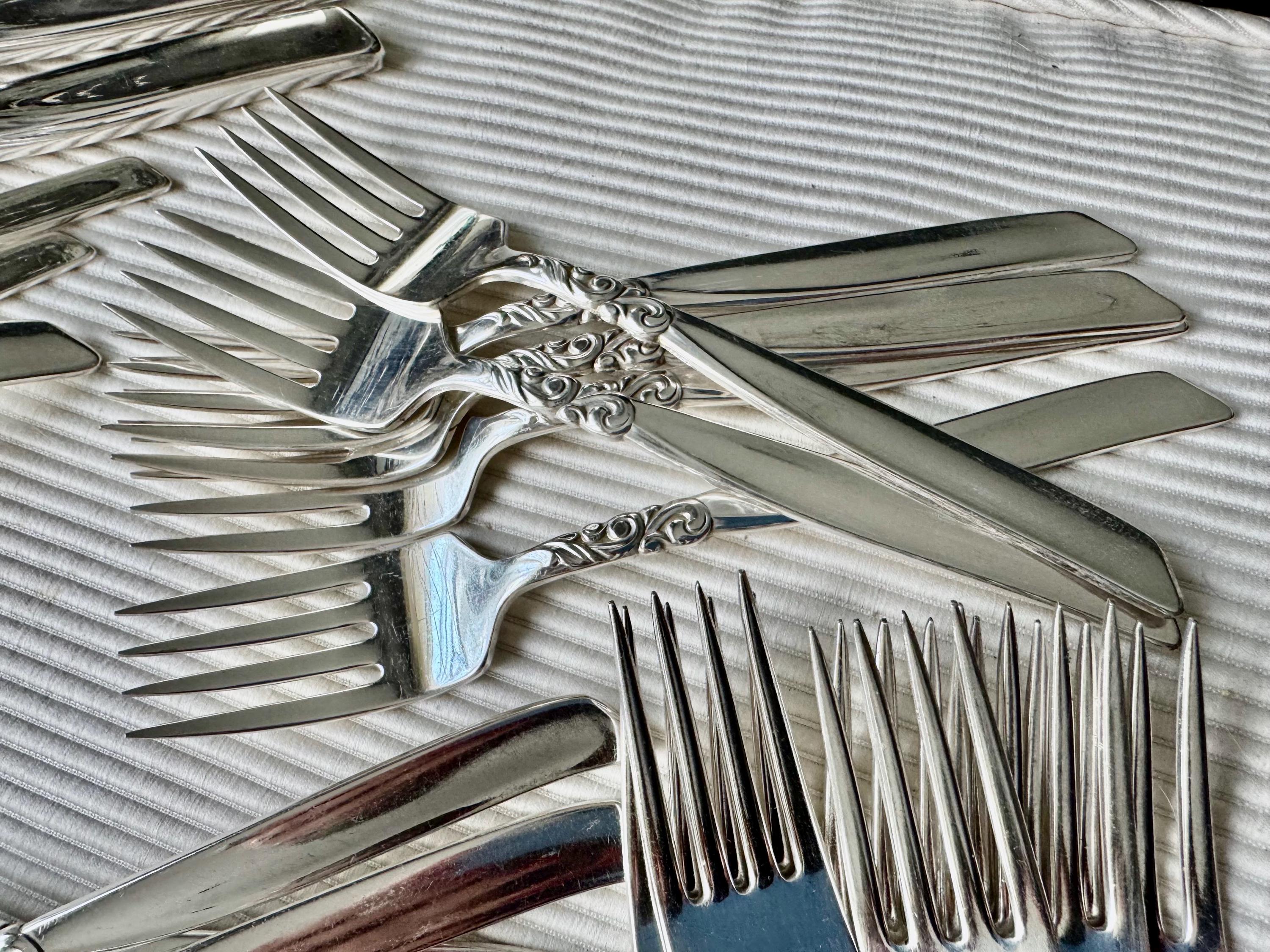 Vintage South Seas Community Silverplate Flatware Set (47 items) – Full Set for 6 Persons (Mid-Century)