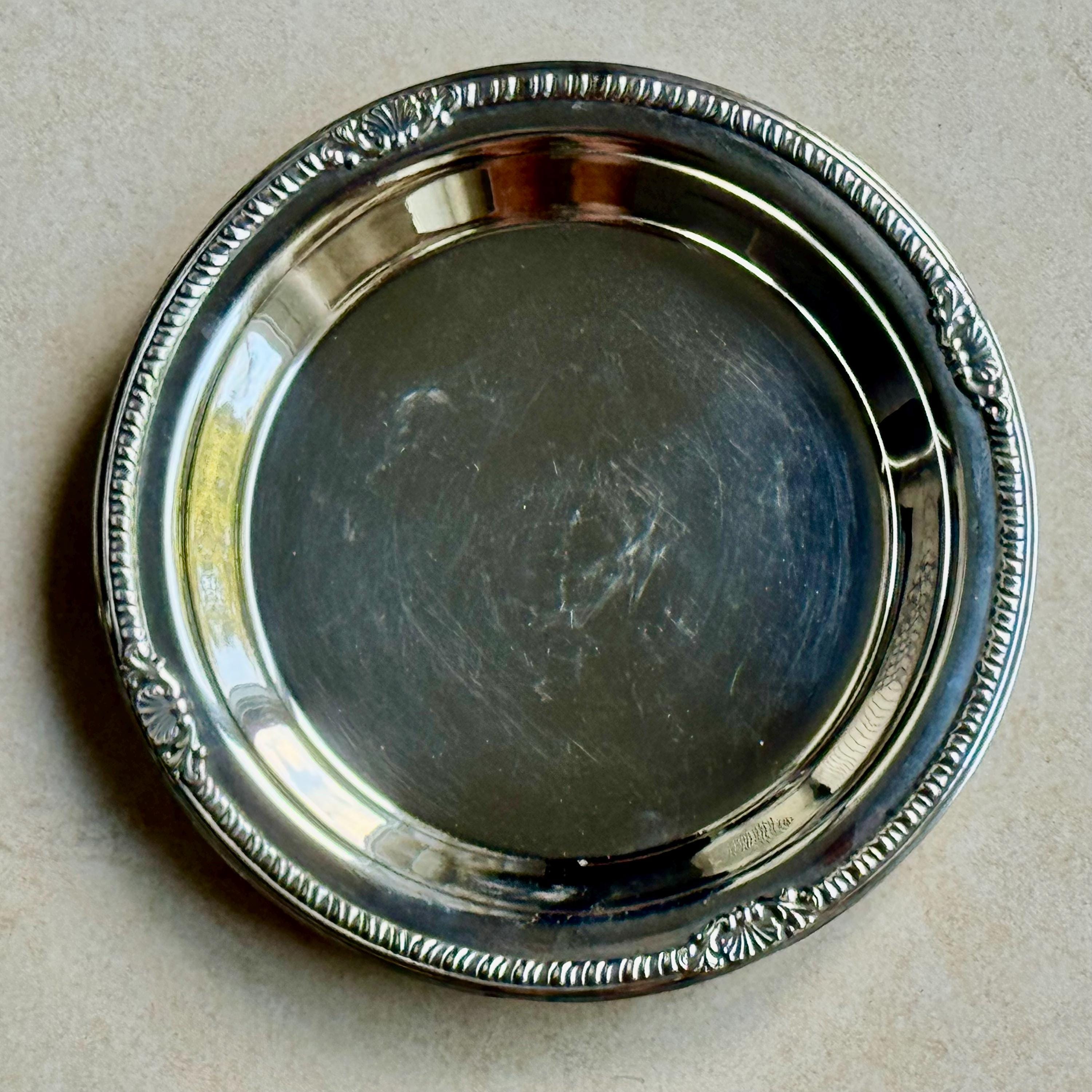 Vintage Silverplate Round Trays — Assorted Designs —Small to Medium Size 6-8.5” — Sold Individually