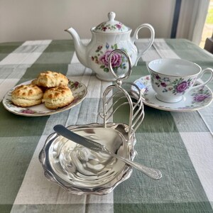 Vintage Silverplate Tea Accessories – English Toast Rack, Teabag Holder, Creamer & Sugar image 6