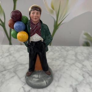 Royal Doulton Balloon Sellers Figurines, Hand-Painted English Porcelain, Vintage Collectible Balloon Boy