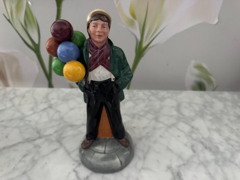 Royal Doulton Balloon Sellers Figurines, Hand-Painted English Porcelain, Vintage Collectible Balloon Boy