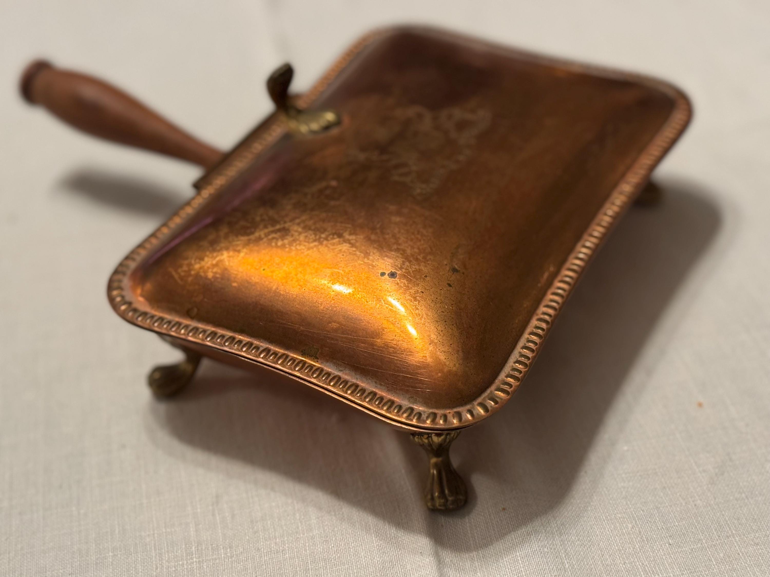 Vintage Italian Brass Phone Valet Dish • Mid-Century Dinner Table Box