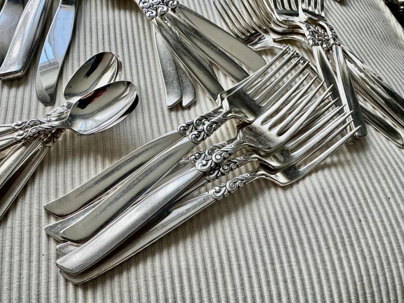 Vintage South Seas Community Silverplate Flatware Set (47 items) – Full Set for 6 Persons (Mid-Century) bild 14