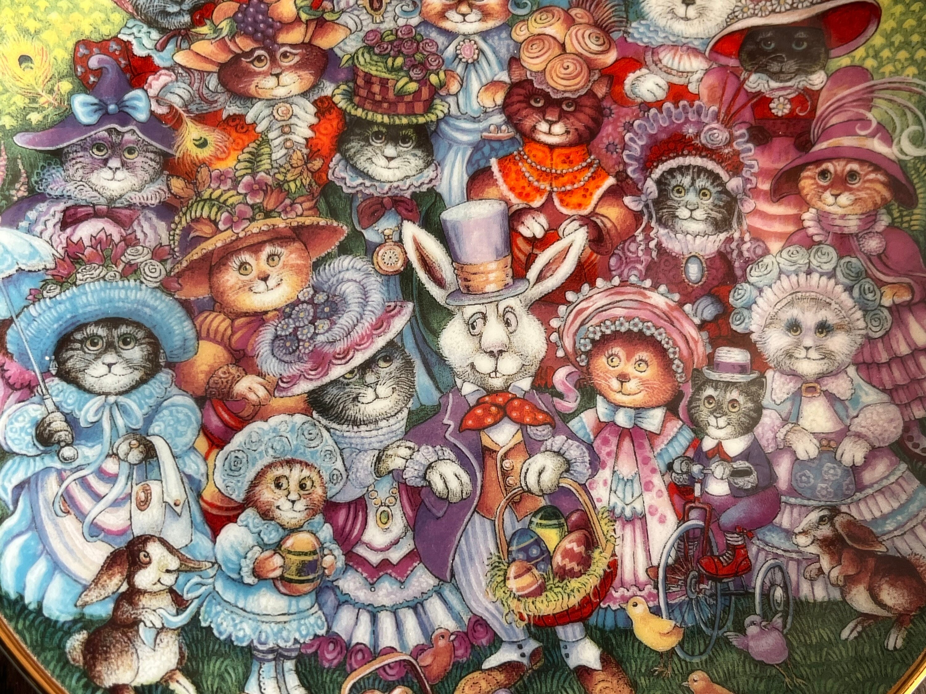 Franklin Mint Heirloom - Super Bright and Fun Decor - Decorative Plates 8” - Christmas, Easter & Valentines