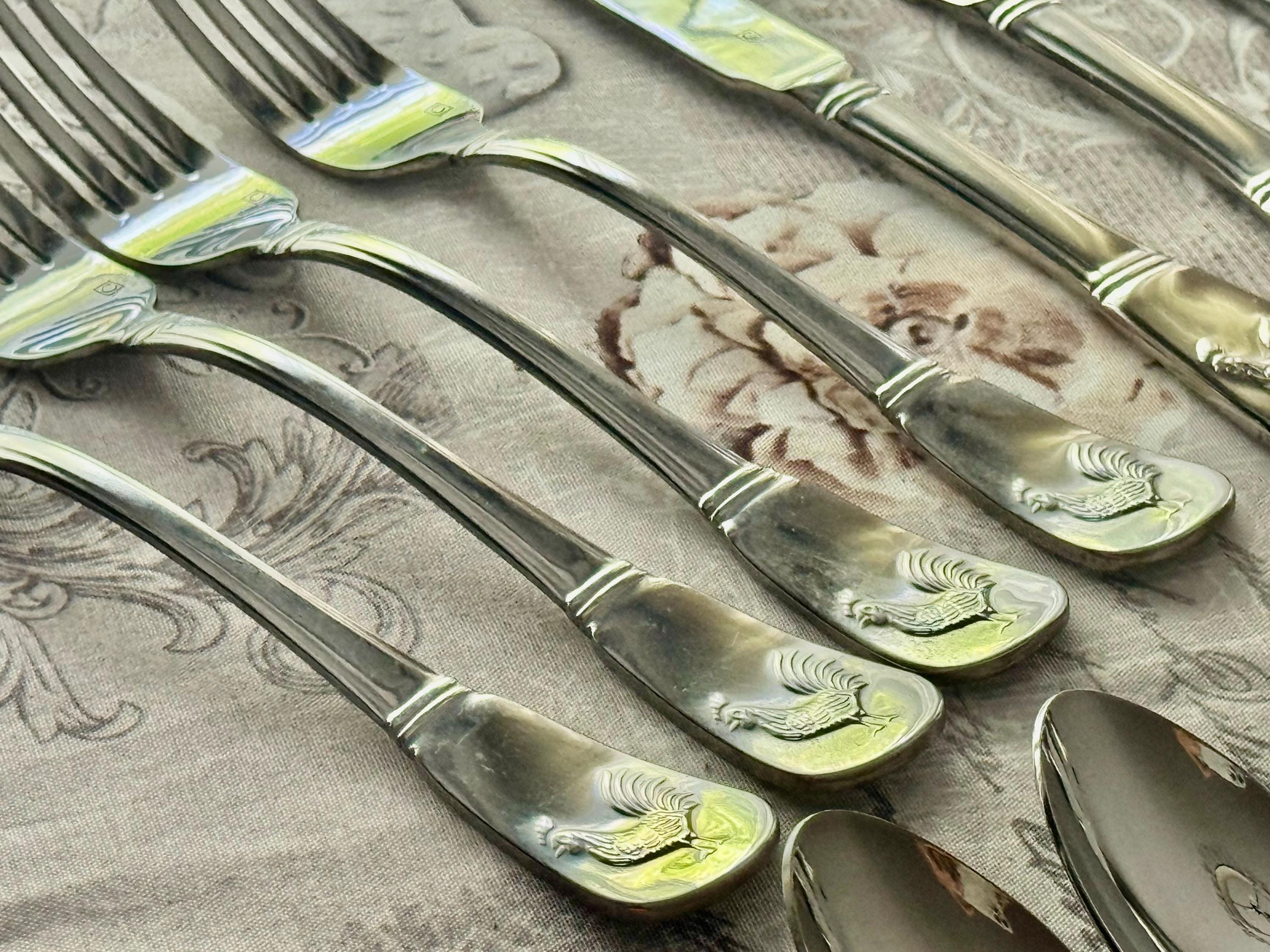 Cuisinart Elite Rooster Flatware Set for 4 – 16 Pieces – Stainless Steel