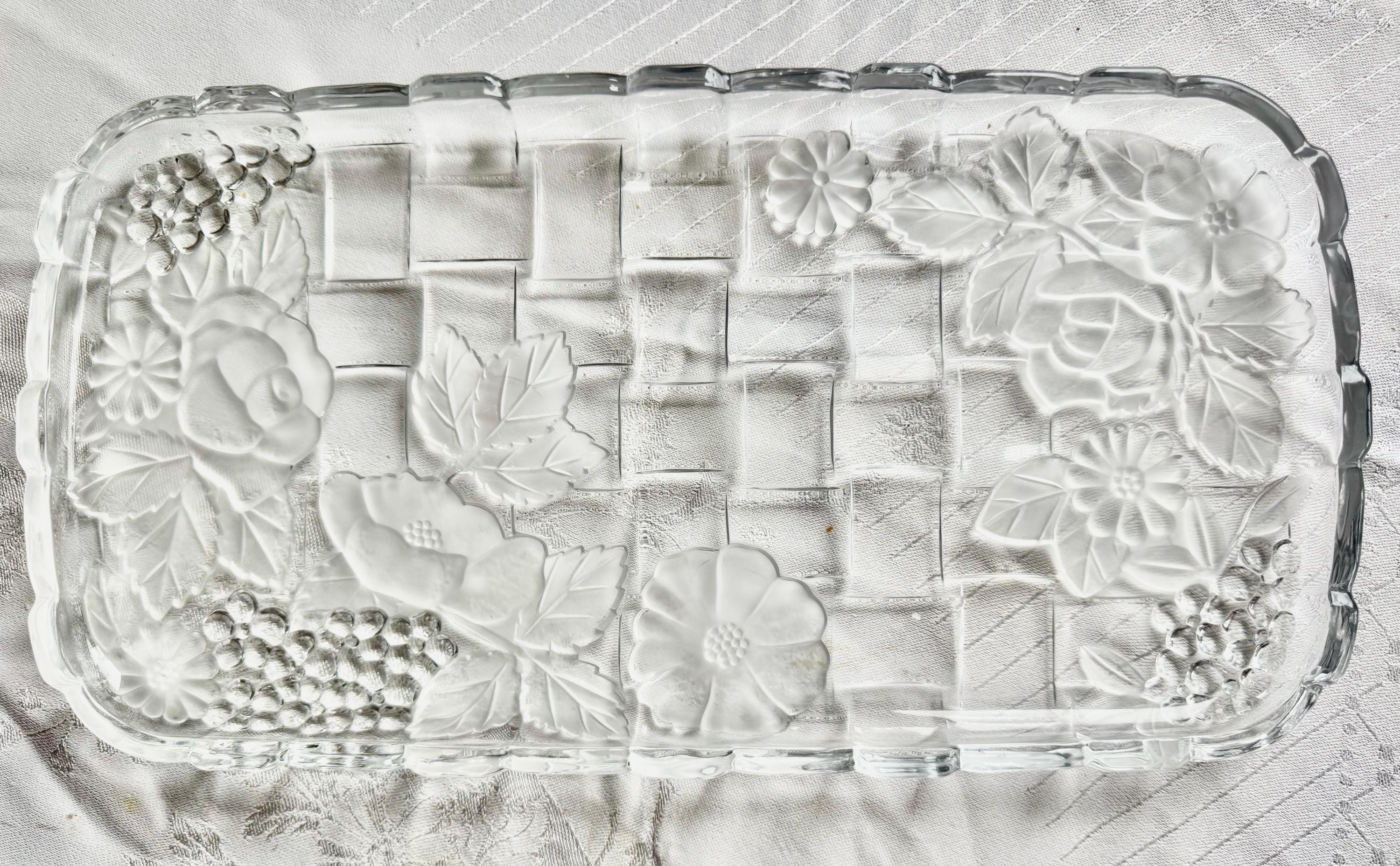 Vintage Napoli Glass Serving Tray — Crystal Clear Industries