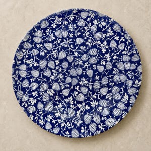 Blue & White Vintage Inspired Salad Plates | Gallery Wall Decor England | Sold Individually O. Strawberries