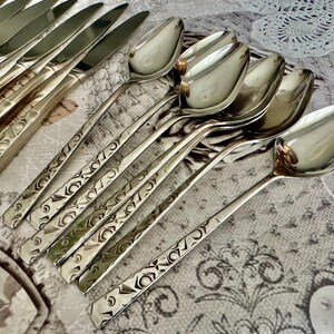 Vintage “Navaho” Stainless Flatware Set by 1847 Rogers Bros – Mid Century Modern (32pcs) bild 4