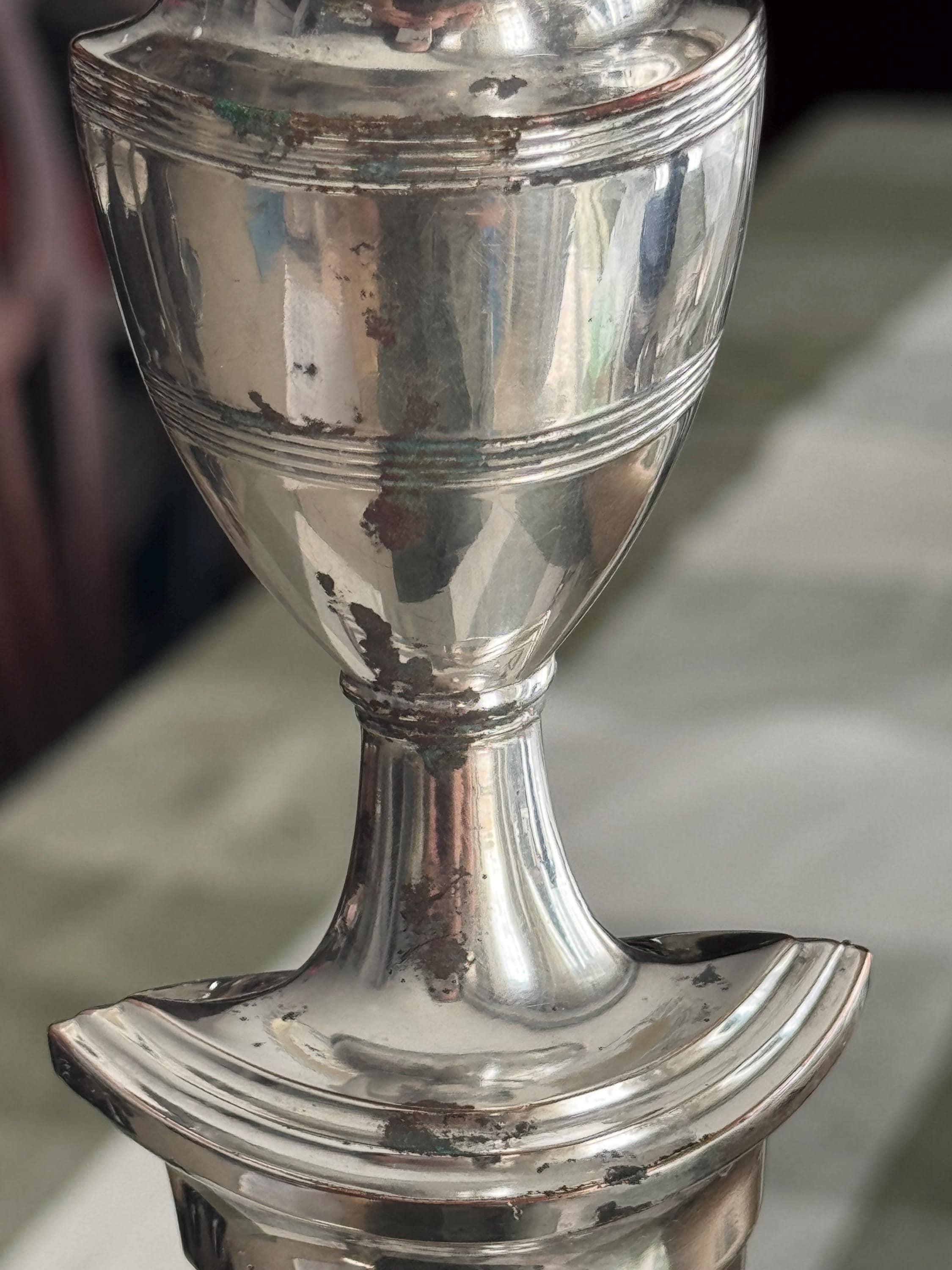 Vintage Silverplate 12” Candlesticks – Tall Architectural Pair – Classic Urn Form – Wedding & Table Decor