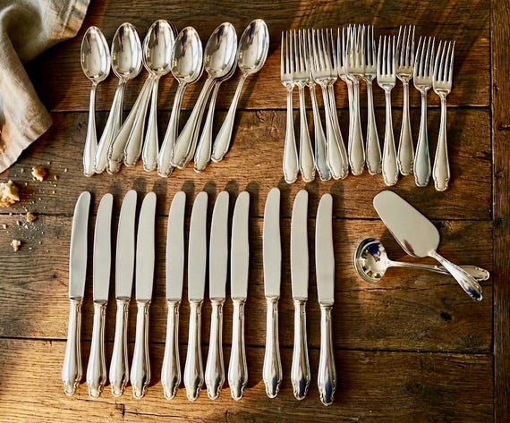 Rostfrei Solingen Silverplate Flatware – Complete Service for 11 + Extras – Germany