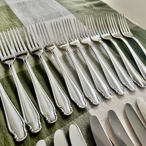 Rostfrei Solingen verzilverd bestek – complete service voor 11 + extra's – Duitsland afbeelding 6