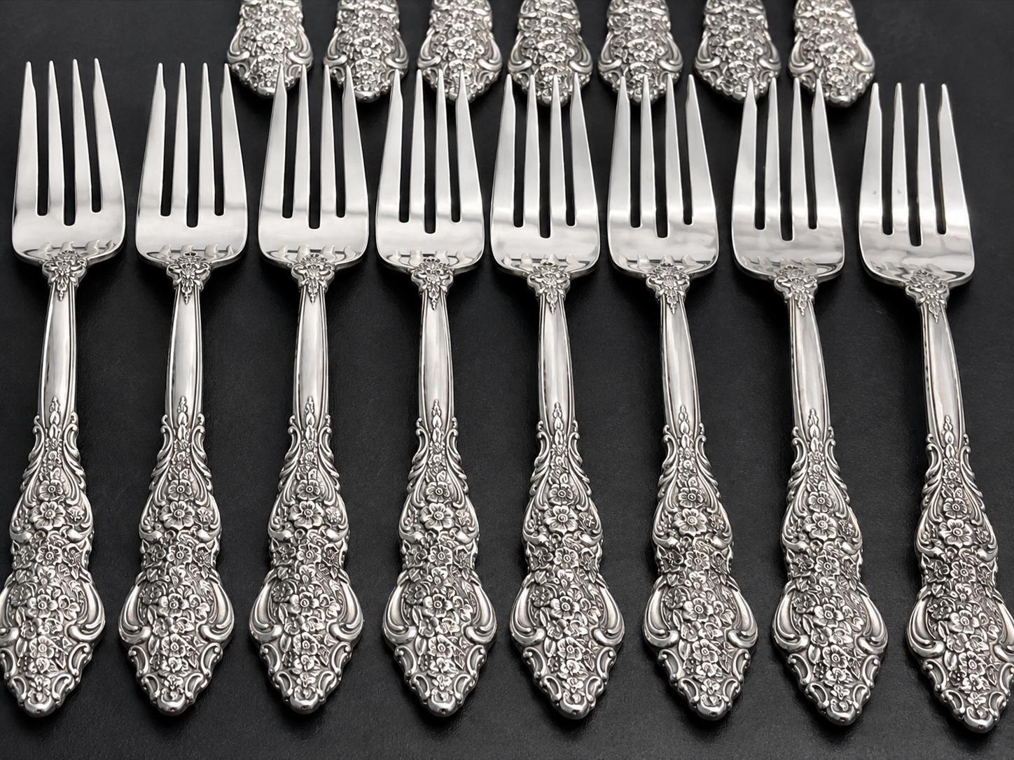 Vintage 1847 Rogers Bros Silver Renaissance Silverplate Flatware Set For 12 — 66 Pieces