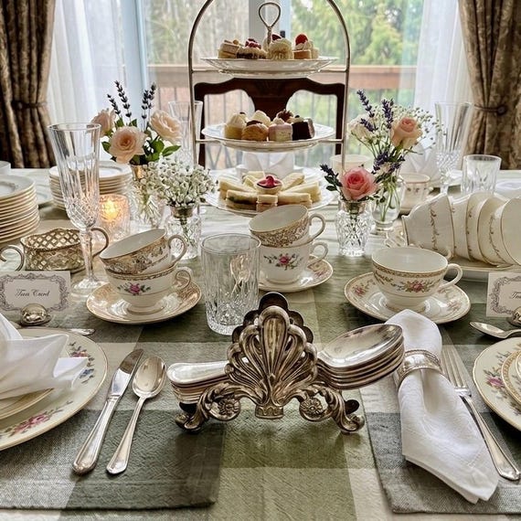 Vintage Silverplate Spoons or Silverware Holders – Dessert Spoon Stands, Serving Utensil Holders