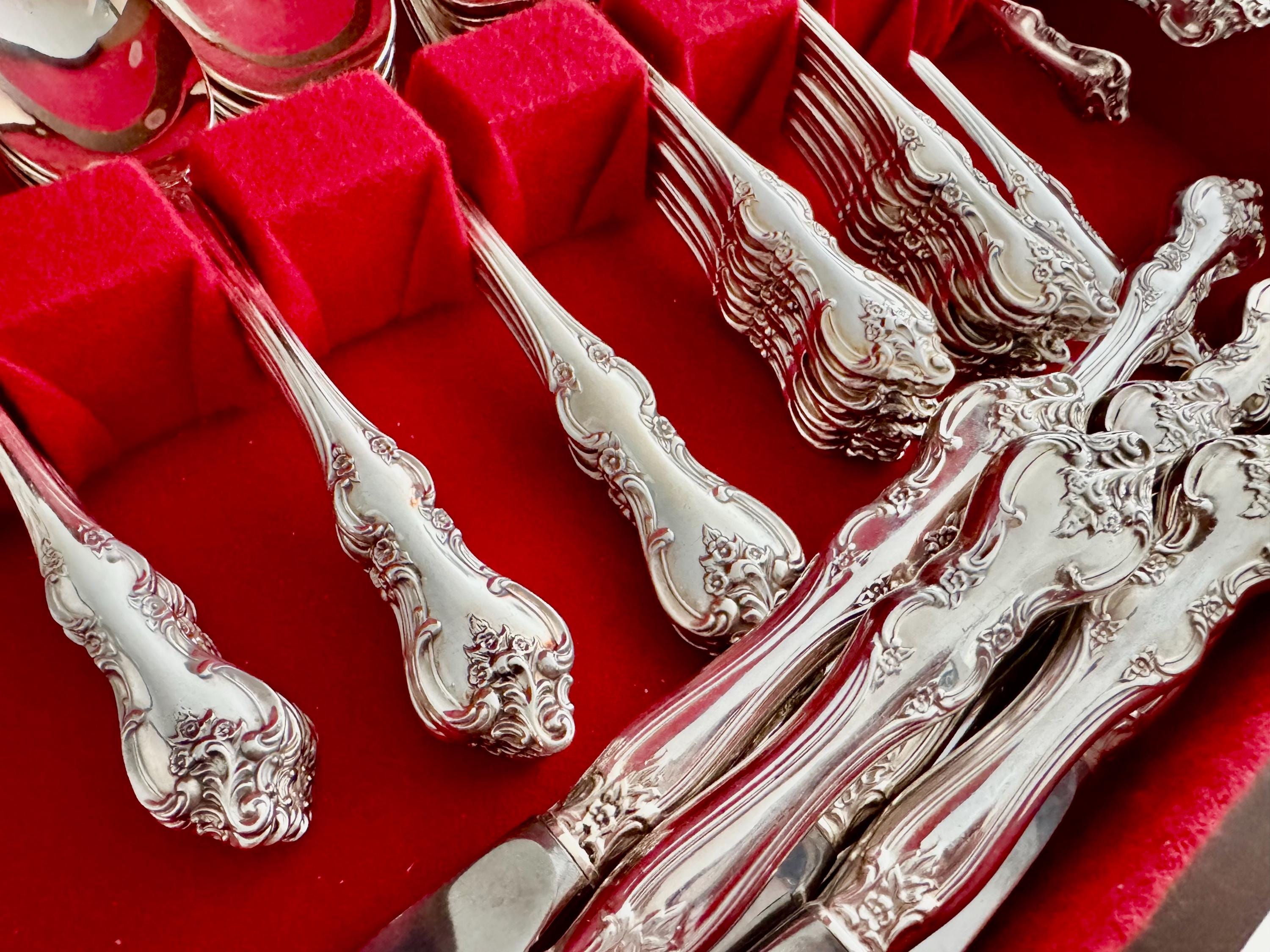 Vintage Orleans Rogers Bros Silverware Set for 10 Persons Plus Extras