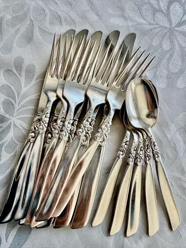 Vintage South Seas Community Silverplate Flatware Set (47 items) – Full Set for 6 Persons (Mid-Century) bild 4