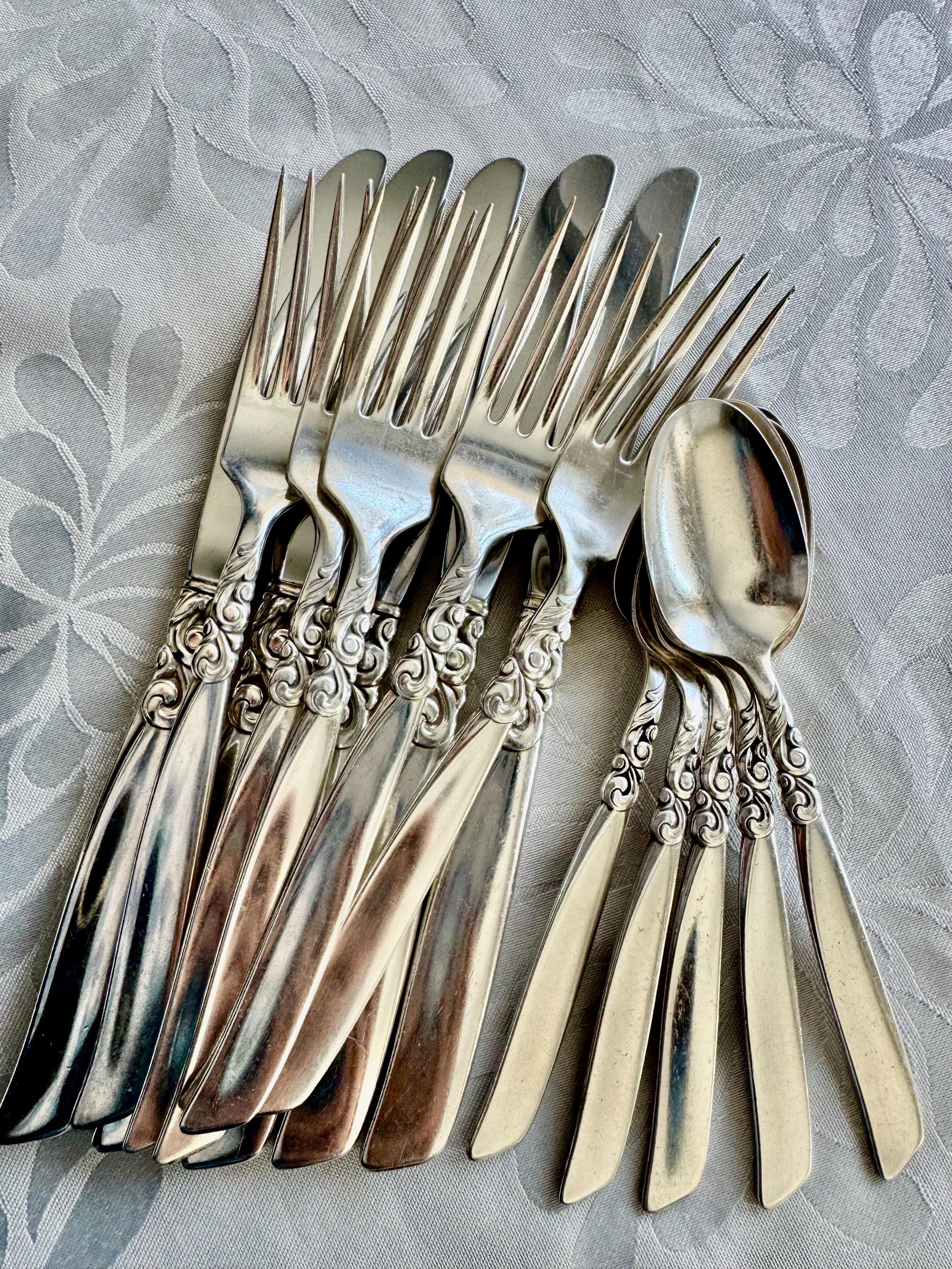 Vintage South Seas Community Silverplate Flatware Set (47 items) – Full Set for 6 Persons (Mid-Century)