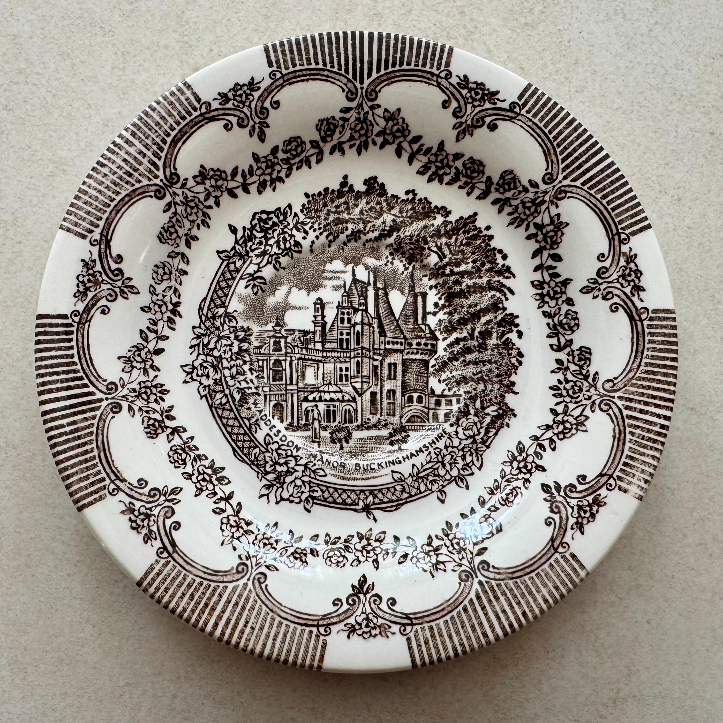 Vintage Brown Transferware Plates – Set of 7 Eclectic Cottagecore Display — Wall Gallery