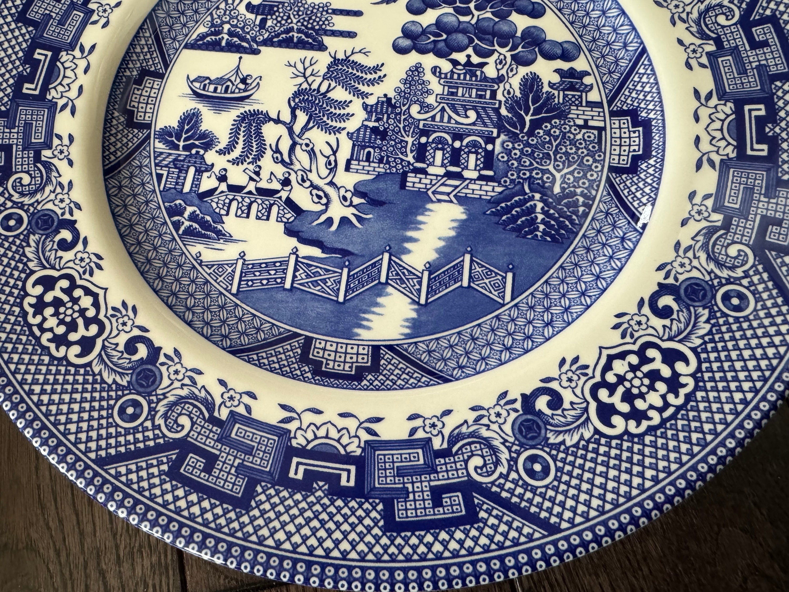 Royal Stafford Blue Willow Dinner Plates 10.75” — Made in England