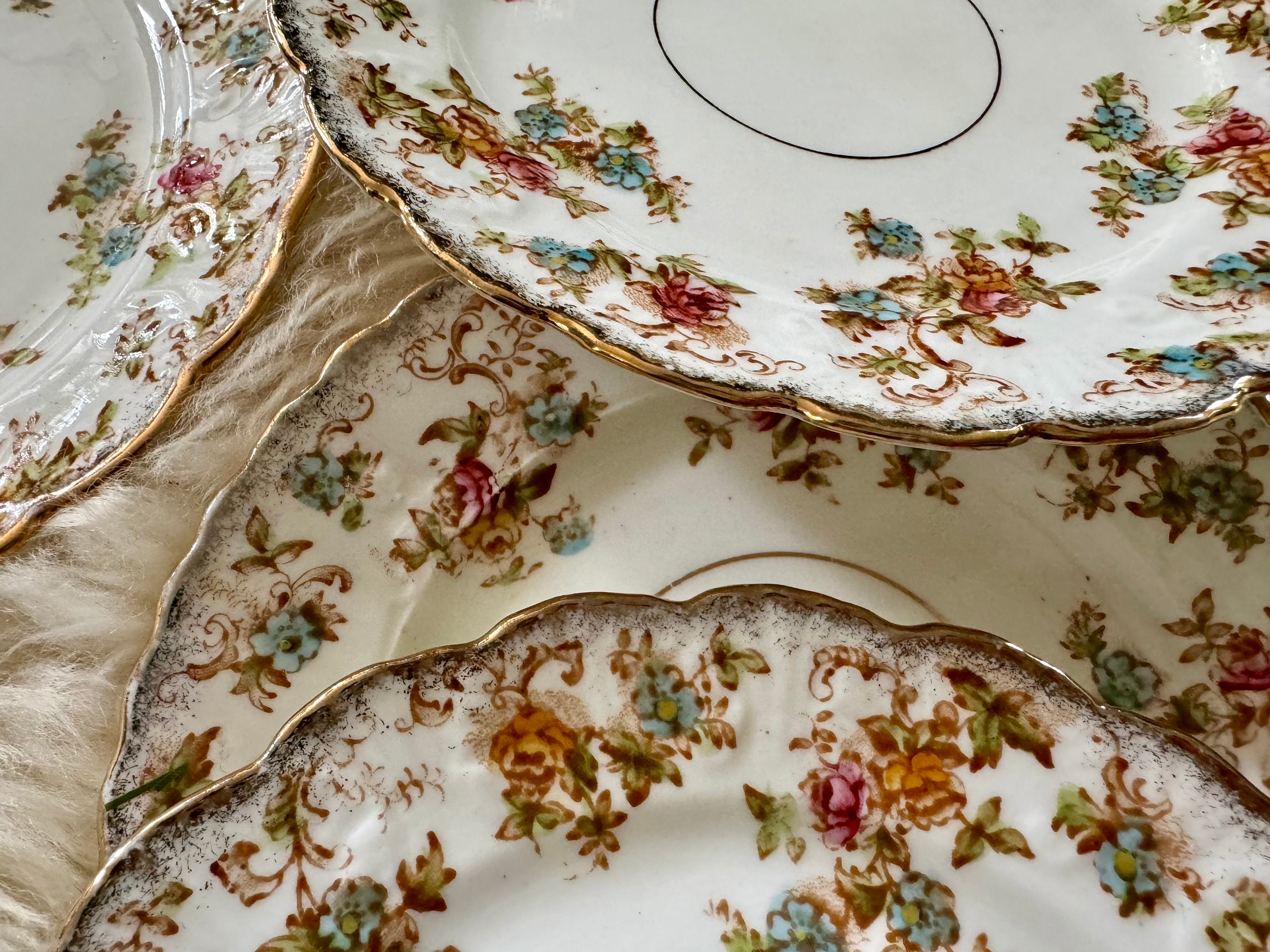 Antique Thomas Poole Royal Stafford China Dessert Set circa 1912
